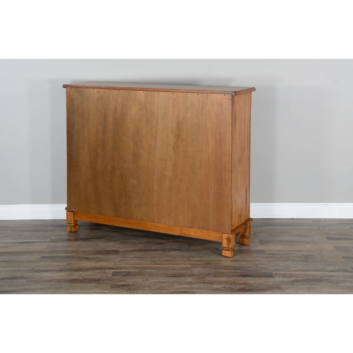 Sunny Designs Sedona 42" Adjustable Shelf Wood Bookcase in Rustic Oak - Bed & Sofa Hub