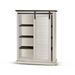 Sunny Designs 66" Adjustable Shelf Barn Door Wood Bookcase in White/Dark Brown European Cottage - Bed & Sofa Hub