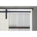 Sunny Designs 66" Adjustable Shelf Barn Door Wood Bookcase in White/Dark Brown European Cottage - Bed & Sofa Hub