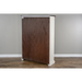 Sunny Designs 66" Adjustable Shelf Barn Door Wood Bookcase in White/Dark Brown European Cottage - Bed & Sofa Hub