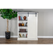 Sunny Designs 66" Adjustable Shelf Barn Door Wood Bookcase in White/Dark Brown European Cottage - Bed & Sofa Hub