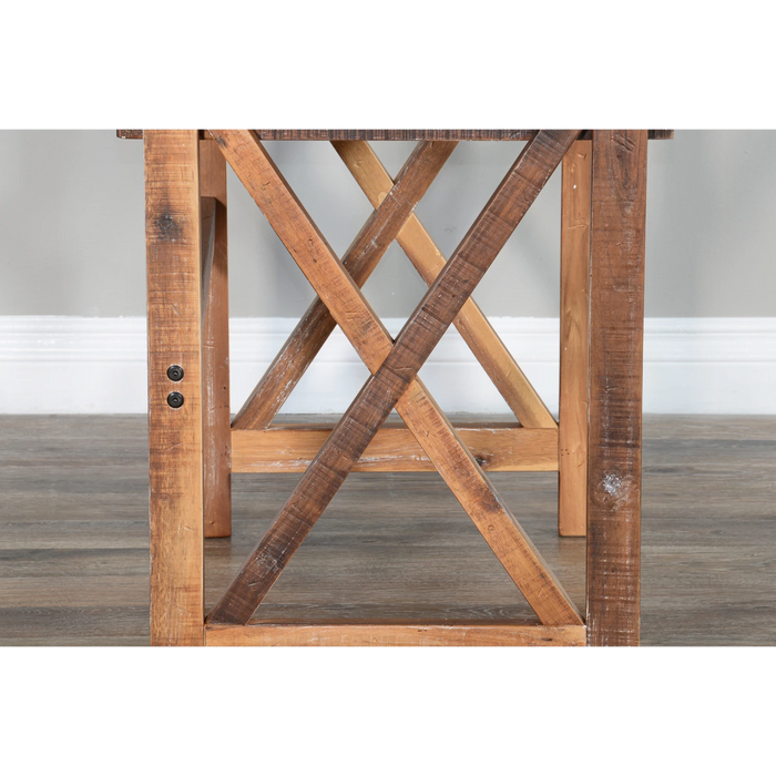 Sunny Designs Havana X-Base Student School Desk Rustic Acacia - Bed & Sofa Hub