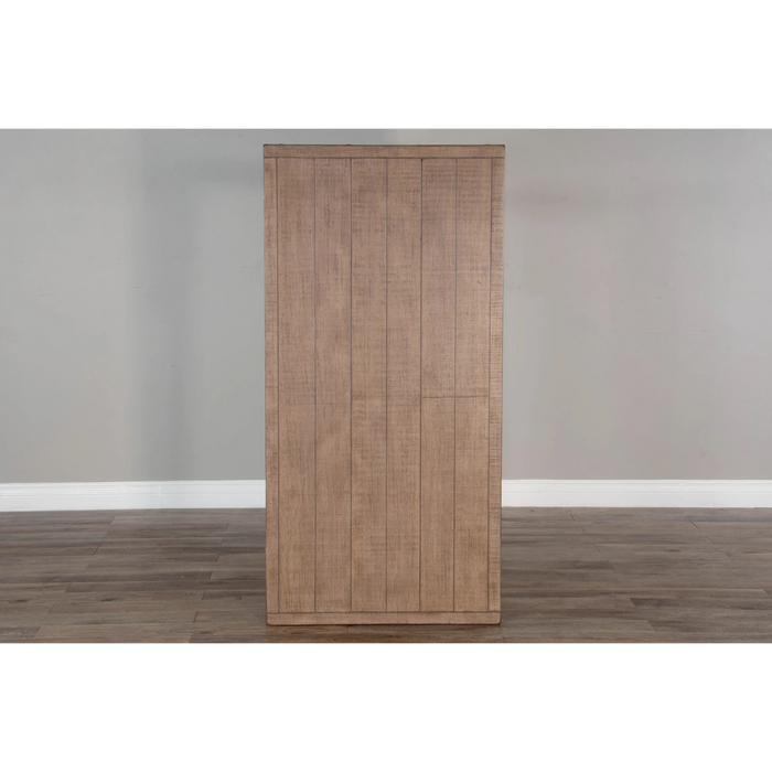 Sunny Designs Vivian 58" 2-drawer Farmhouse Wood Writing Desk in Light Brown Desert Rock - Bed & Sofa Hub