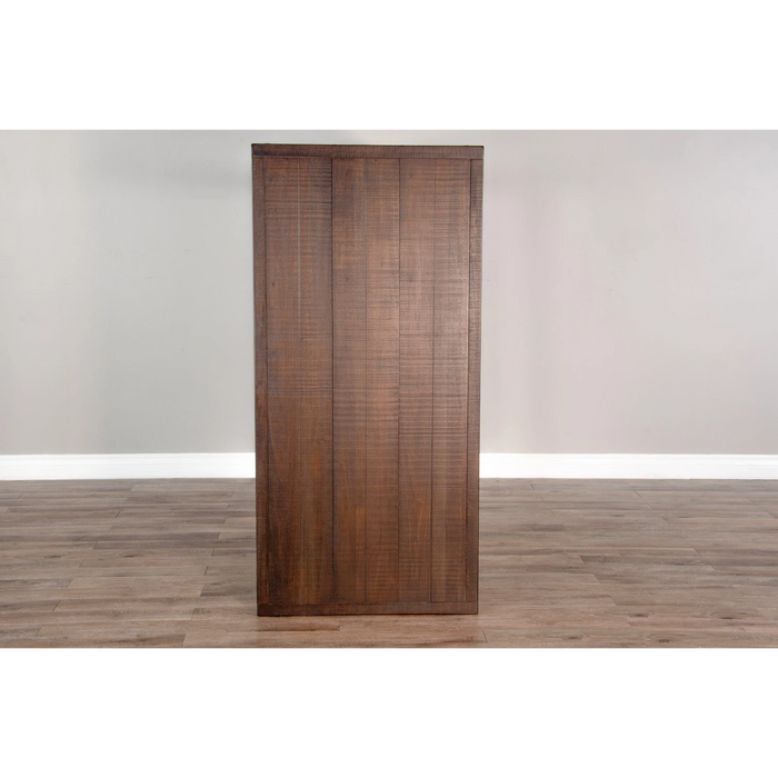 Sunny Designs Vivian 58" 2-drawer Farmhouse Wood Writing Desk in Dark Brown Raisin - Bed & Sofa Hub