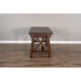 Sunny Designs Vivian 58" 2-drawer Farmhouse Wood Writing Desk in Dark Brown Raisin - Bed & Sofa Hub