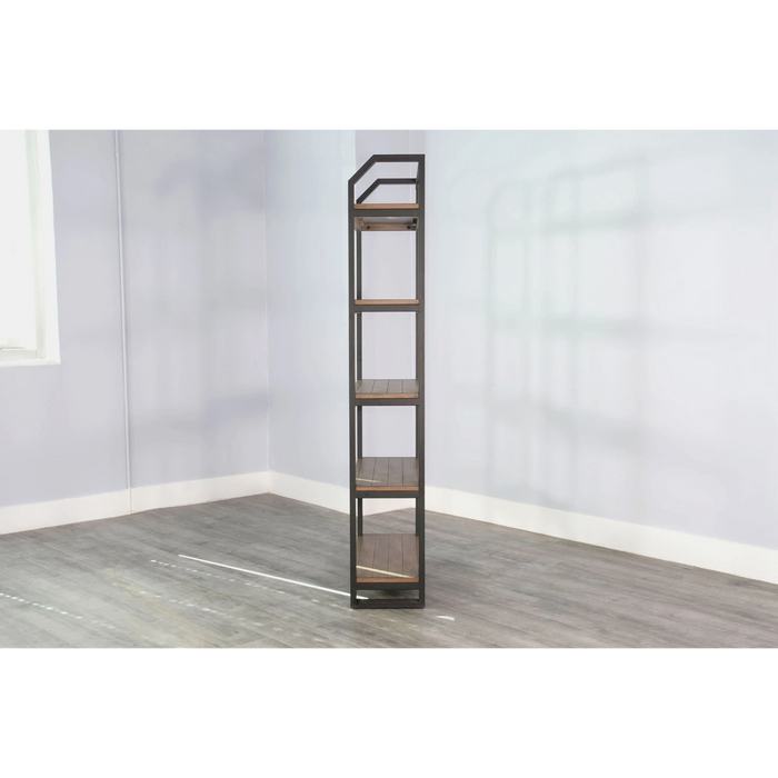 Sunny Designs Doe Valley Metal Frame Bookcase Buckskin - Bed & Sofa Hub