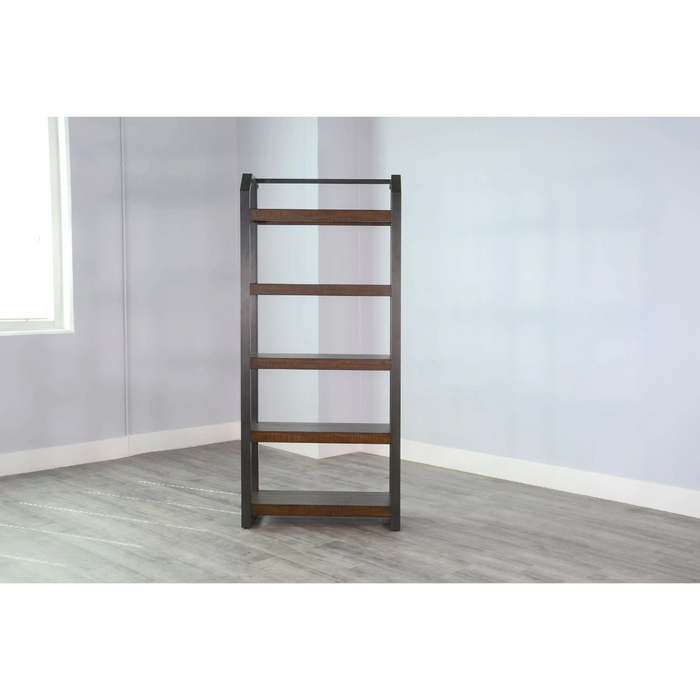 Sunny Designs Homestead Metal Frame Bookcase Tobacco Leaf - Bed & Sofa Hub