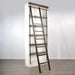 Sunny Designs Carriage House Wood and Metal Bookcase with Ladder in Off White European Cottage - Bed & Sofa Hub