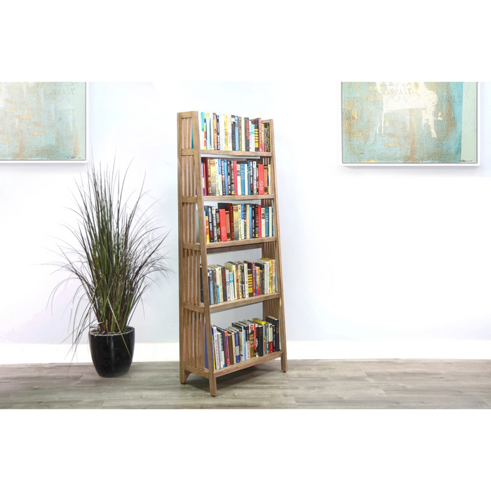 Sunny Designs  72" Mahogany Wood Folding Bookcase Desert Rock - Bed & Sofa Hub