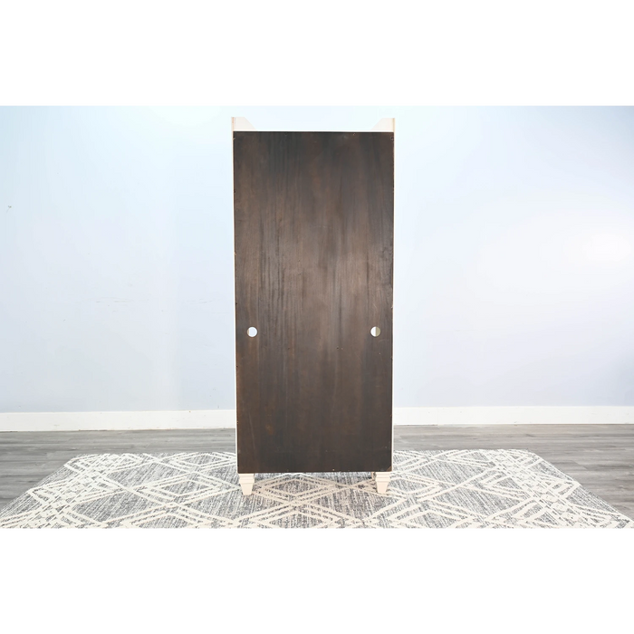 Sunny Designs Bookcase Open Marble White and Buck Skin - Bed & Sofa Hub