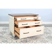 Sunny Designs Lateral File Cabinet Marble White and Buck Skin - Bed & Sofa Hub