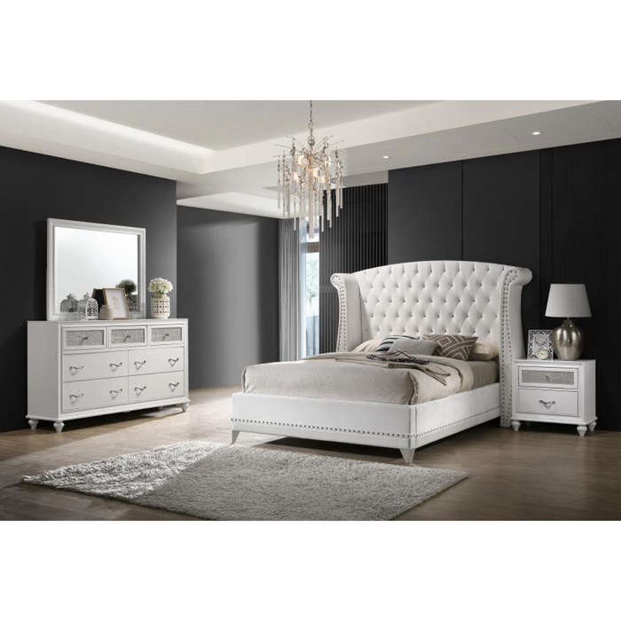 Coaster Barzini 4-piece Bedroom Set White - Bed & Sofa Hub