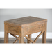 Sunny Designs Durango Coastal Mahogany Wood Chairside Table in Weathered Brown - Bed & Sofa Hub