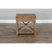 Sunny Designs Durango Coastal Mahogany Wood Chairside Table in Weathered Brown - Bed & Sofa Hub