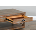 Sunny Designs Durango 48" Coastal Wood Cocktail Table in Weathered Brown - Bed & Sofa Hub