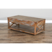 Sunny Designs Durango 48" Coastal Wood Cocktail Table in Weathered Brown - Bed & Sofa Hub