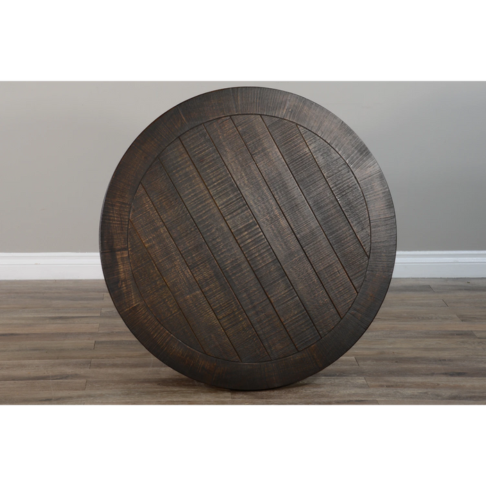 Sunny Designs Homestead 38" Mahogany Wood & Metal Coffee Table in Tobacco Leaf - Bed & Sofa Hub