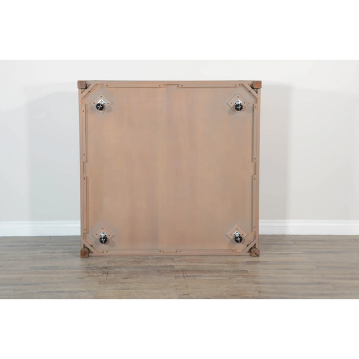 Sunny Designs Doe Valley Mahogany Wood Coffee Table with Casters in Light Brown Buckskin - Bed & Sofa Hub