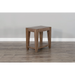 Sunny Designs Doe Valley 25" Mid-Century Wood Chair Side Table in Taupe Brown Buckskin - Bed & Sofa Hub