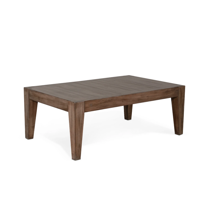 Sunny Designs Doe Valley 48" Mahogany Wood Coffee Table in Taupe Brown Buckskin - Bed & Sofa Hub
