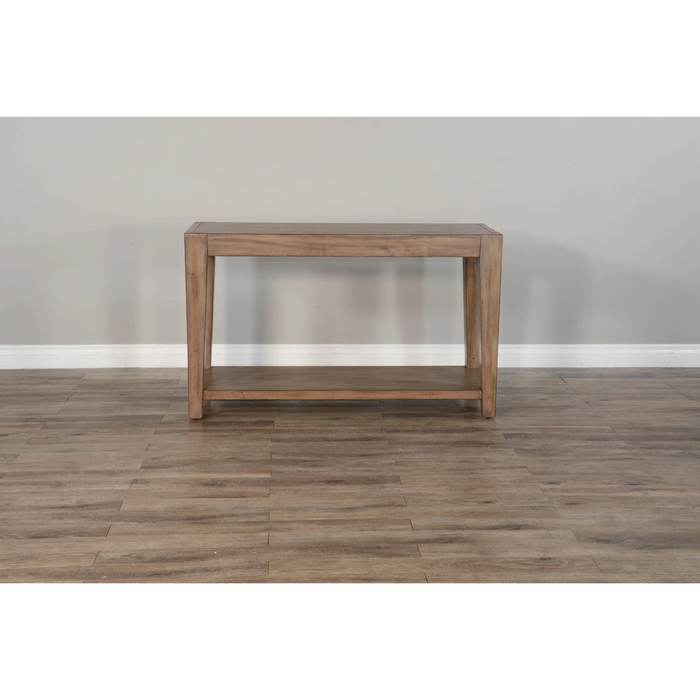 Sunny Designs Doe Valley 50" Mid-Century Mahogany Wood Sofa Table in Taupe Brown Buckskin - Bed & Sofa Hub