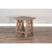 Sunny Designs Vivian 24" Farmhouse Mahogany Wood End Table in Light Brown Desert Rock - Bed & Sofa Hub