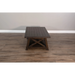 Sunny Designs Vivian 52" Farmhouse Mahogany Wood Coffee Table in Dark Brown Raisin - Bed & Sofa Hub