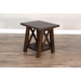 Sunny Designs Vivian 24" Farmhouse Mahogany Wood End Table in Dark Brown Raisin - Bed & Sofa Hub