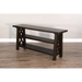 Sunny Designs Vivian 60" Farmhouse Mahogany Wood Sofa Table in Dark Brown Raisin - Bed & Sofa Hub