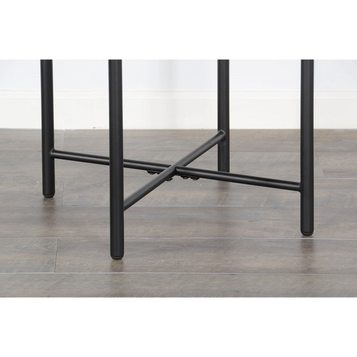 Sunny Designs Round  22" Distressed Chair Side Table Weathered Brown - Bed & Sofa Hub