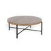 Sunny Designs Round 39" Distressed Coffee Table Weathered Brown - Bed & Sofa Hub