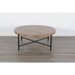 Sunny Designs Round 39" Distressed Coffee Table Weathered Brown - Bed & Sofa Hub