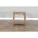 Sunny Designs 25" Modern Mindi Wood Chair Side Table in Weathered Brown - Bed & Sofa Hub