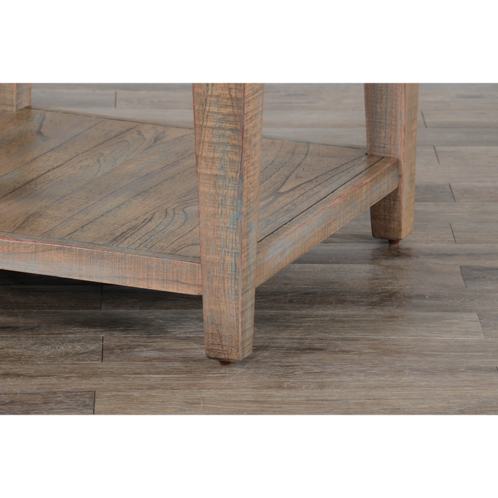 Sunny Designs 24" Modern Mindi Wood End Table in Weathered Brown - Bed & Sofa Hub