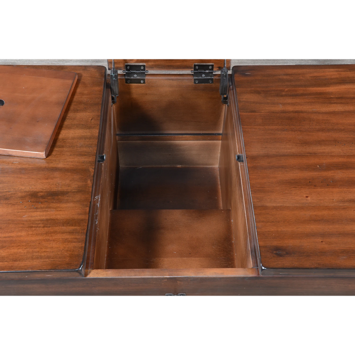 Sunny Designs Santa Fe 48" Traditional Wood Trunk Coffee Table in Dark Chocolate - Bed & Sofa Hub