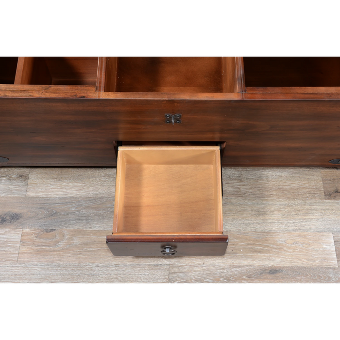 Sunny Designs Santa Fe 48" Traditional Wood Trunk Coffee Table in Dark Chocolate - Bed & Sofa Hub