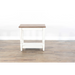 Sunny Designs Pasadena Farmhouse Mahogany Chair Side Table in Off White Marble White and Buck Skin - Bed & Sofa Hub