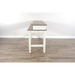 Sunny Designs Pasadena Farmhouse Mahogany Console Table in Off White/Light Brown Marble White and Buck Skin - Bed & Sofa Hub