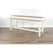 Sunny Designs Pasadena Farmhouse Mahogany Console Table in Off White/Light Brown Marble White and Buck Skin - Bed & Sofa Hub