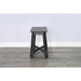 Sunny Designs Marina Farmhouse Mahogany Wood Chair Side Table in Black Sand - Bed & Sofa Hub