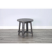 Sunny Designs Marina Farmhouse Mahogany Wood End Table in Black Sand - Bed & Sofa Hub