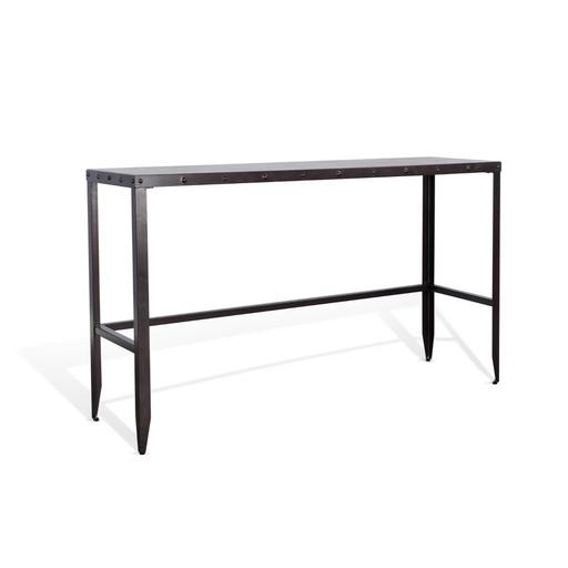 Sunny Designs San Diego Wood and Metal Sofa Bar Table Antique Brown - Bed & Sofa Hub