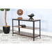 Sunny Designs San Diego Metal & Solid Wood Sofa Table in Antique Brown - Bed & Sofa Hub