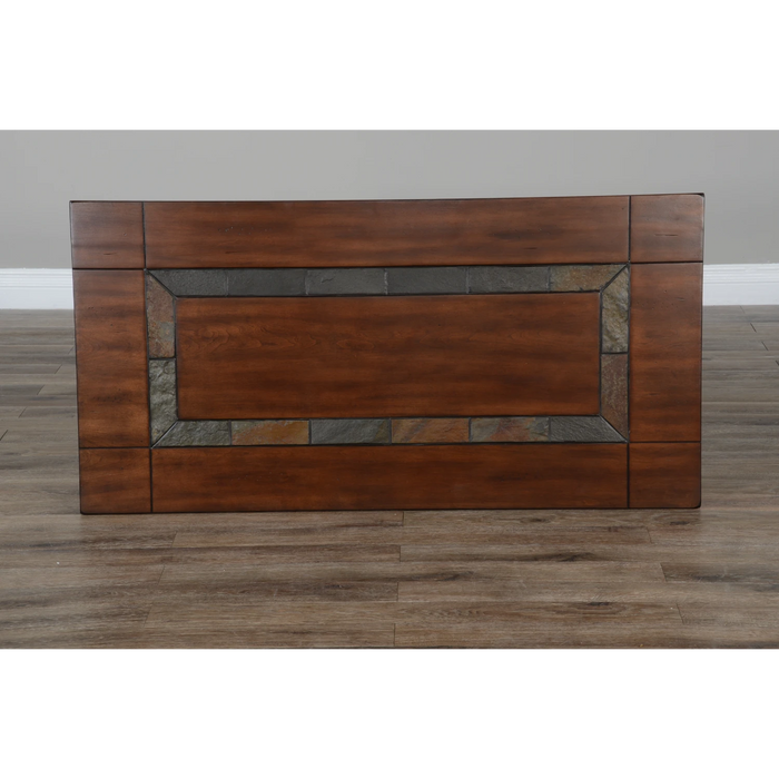 Sunny Designs Santa Fe 48.5" Traditional Wood Coffee Table in Dark Chocolate - Bed & Sofa Hub
