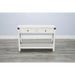 Sunny Designs Bayside Marble White Wood Sofa Table Marble White - Bed & Sofa Hub