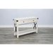 Sunny Designs Bayside Marble White Wood Sofa Table Marble White - Bed & Sofa Hub
