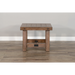 Sunny Designs Doe Valley 25" Mahogany Wood End Table in Taupe Brown Buckskin - Bed & Sofa Hub