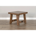 Sunny Designs Doe Valley 25" Mahogany Wood End Table in Taupe Brown Buckskin - Bed & Sofa Hub