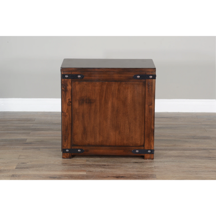 Sunny Designs Santa Fe Chair Side Table Dark Chocolate - Bed & Sofa Hub