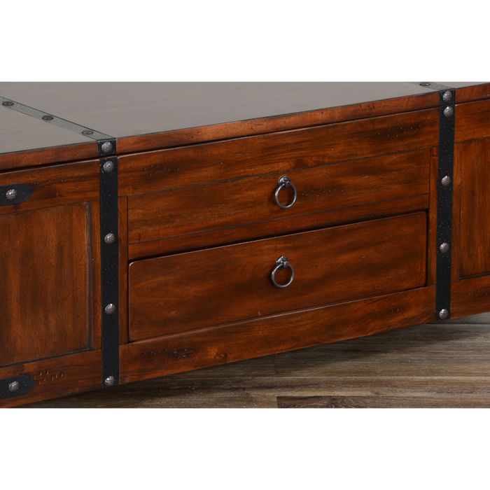 Sunny Designs Lift Top Wood Coffee Table Dark Chocolate - Bed & Sofa Hub